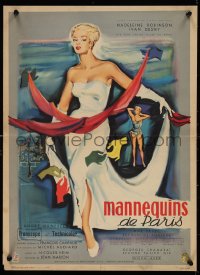1c0538 MANNEQUINS OF PARIS French 16x22 1957 Andre Hunebelle's Mannequins de Paris, Bertrand art!