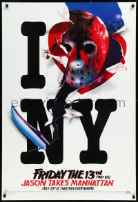 1c1135 FRIDAY THE 13th PART VIII recalled teaser 1sh 1989 Jason Takes Manhattan, I love NY in August!