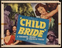 1c0926 CHILD BRIDE 1/2sh 1938 scared sexy women, a throbbing drama of shackled youth!