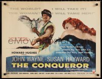 1c0927 CONQUEROR style B 1/2sh 1956 barbarian John Wayne & half-dressed sexy Susan Hayward!