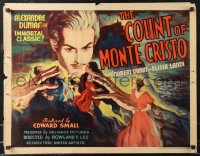 1c0929 COUNT OF MONTE CRISTO 1/2sh 1934 cool art of Robert Donat as Edmond Dantes, ultra rare!