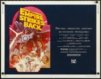 1c0933 EMPIRE STRIKES BACK 1/2sh R1982 George Lucas sci-fi classic, cool artwork by Tom Jung!