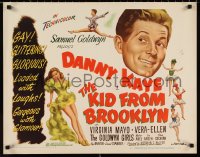 1c0940 KID FROM BROOKLYN style B 1/2sh 1946 great art of Danny Kaye, sexy Virginia Mayo & Vera-Ellen!