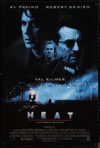 1c1180 HEAT DS 1sh 1996 Al Pacino, Robert De Niro, Val Kilmer, Michael Mann directed!