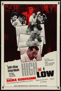 1c1185 HIGH & LOW 1sh R1986 Akira Kurosawa's Tengoku to Jigoku, Toshiro Mifune, Japanese classic!