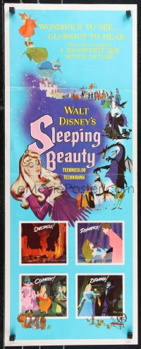 1c0991 SLEEPING BEAUTY insert 1959 Walt Disney cartoon fairy tale fantasy classic!