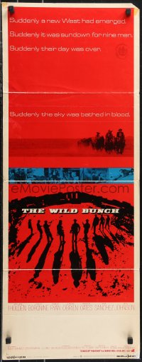 1c0995 WILD BUNCH int'l insert 1969 Sam Peckinpah cowboy classic, William Holden & Ernest Borgnine!