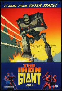 1c1213 IRON GIANT advance 1sh 1999 animated modern classic, cool cartoon robot artwork!