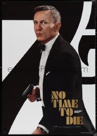 1c0329 NO TIME TO DIE teaser Italian 1sh 2021 Daniel Craig as James Bond 007 w/ gun!