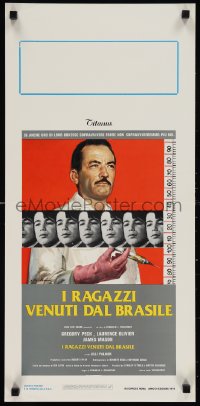 1c0338 BOYS FROM BRAZIL Italian locandina 1979 different art of Nazi doctor Gregory Peck by Ciriello!