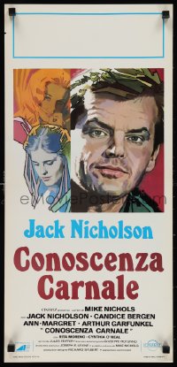 1c0341 CARNAL KNOWLEDGE Italian locandina R1976 Jack Nicholson, Bergen, Ann-Margret, different!
