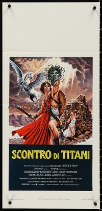 1c0343 CLASH OF THE TITANS Italian locandina 1981 Ray Harryhausen, fantasy art by B. Napoli!