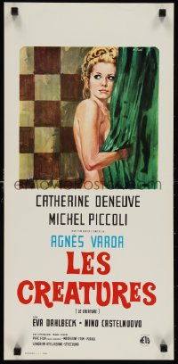 1c0345 CREATURES Italian locandina 1969 art of Catherine Deneuve in shower by Crovato!