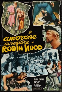 1c0276 EROTIC ADVENTURES OF ROBIN HOOD Italian 26x39 pbusta 1971 Uschi Digard, bawdy wenches!