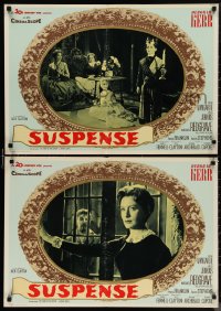 1c0392 INNOCENTS set of 7 Italian 20x28 pbustas 1962 Deborah Kerr in Henry James classic horror, Suspense!