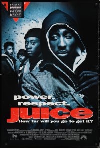 1c1231 JUICE 1sh 1992 Ernest R. Dickerson directed, Omar Epps, Tupac Shakur w/gun!
