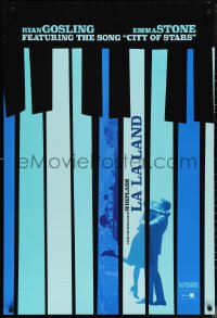 1c1246 LA LA LAND teaser DS 1sh 2016 Ryan Gosling, Emma Stone in piano keys, City of Stars!