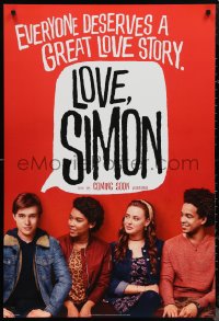 1c1278 LOVE, SIMON style B int'l teaser DS 1sh 2018 Robinson in title role is done keeping story straight!