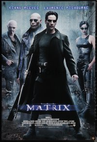 1c0084 MATRIX 27x40 video poster 1999 Keanu Reeves, Carrie-Anne Moss, Laurence Fishburne, Wachowskis