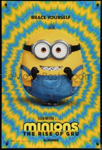 1c1297 MINIONS: THE RISE OF GRU advance DS 1sh 2021 CGI sequel, colorful image, brace yourself!