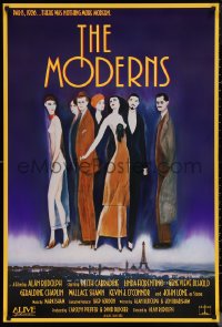 1c1300 MODERNS 1sh 1988 Alan Rudolph, cool artwork of trendy 1920's people by star Keith Carradine!