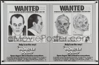 1c1302 MONSTER SQUAD advance 1sh 1987 wacky wanted poster mugshot images of Dracula & the Mummy!