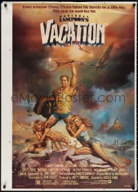 1c1313 NATIONAL LAMPOON'S VACATION printer's test 1sh 1983 Chevy Chase and cast by Boris Vallejo!