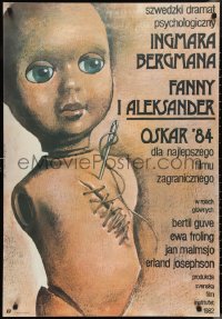 1c0733 FANNY & ALEXANDER Polish 26x38 1985 Pernilla Allwin, directed by Bergman, Walkuski art!