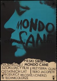1c0706 MONDO CANE Polish 23x33 1964 classic early Italian documentary of human oddities, Zamecznik!