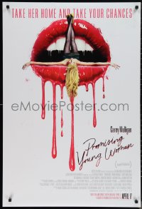 1c1343 PROMISING YOUNG WOMAN advance DS 1sh 2020 wild art of woman over sexy lips dripping blood!