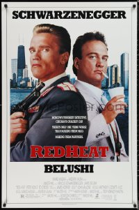 1c1360 RED HEAT 1sh 1988 great image of cops Arnold Schwarzenegger & James Belushi!