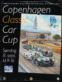 1c0191 COPENHAGEN CLASSIC CAR CUP 25x33 Danish special poster 1996 cars racing on a track!
