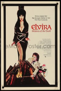 1c0195 ELVIRA MISTRESS OF THE DARK 12x18 special poster 2000s sexy Cassandra Peterson tied to stake!