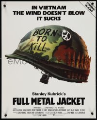 1c0200 FULL METAL JACKET 17x21 special poster 1987 Stanley Kubrick Vietnam War movie, Castle art!