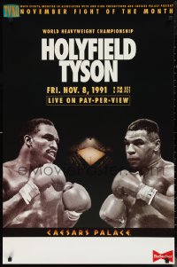 1c0095 HOLYFIELD VS TYSON tv poster 1991 Heavyweight Championship boxing, fight that never was!