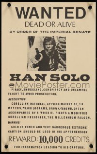 1c0232 STAR WARS 11x17 BOOTLEG special poster 1970s George Lucas classic, Han Solo wanted poster!