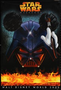 1c0235 STAR WARS WEEKENDS 24x36 special poster 2005 Darth Vader over fire with Mickey Mouse ears!