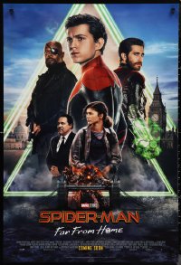 1c1415 SPIDER-MAN: FAR FROM HOME int'l advance DS 1sh 2019 Marvel Comics, Holland & top cast!