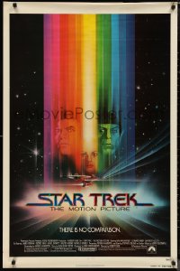 1c1419 STAR TREK advance 1sh 1979 cool art of Shatner, Nimoy, Khambatta and Enterprise by Bob Peak!