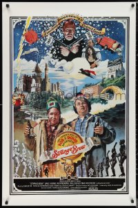 1c1429 STRANGE BREW int'l 1sh 1983 art of hosers Rick Moranis & Dave Thomas with beer by John Solie!