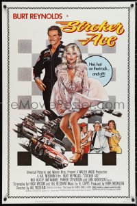 1c1435 STROKER ACE 1sh 1983 car racing art of Burt Reynolds & sexy Loni Anderson by Drew Struzan!