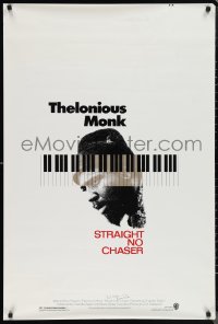 1c1450 THELONIOUS MONK: STRAIGHT, NO CHASER signed 1sh 1989 by Bruce Ricker, Clint Eastwood produced jazz bio!
