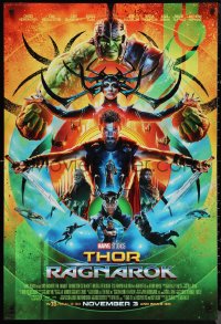 1c1453 THOR RAGNAROK advance DS 1sh 2017 montage of Chris Hemsworth in the title role with top cast!