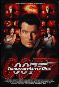 1c1460 TOMORROW NEVER DIES 1sh 1997 Pierce Brosnan as Bond, Michelle Yeoh, sexy Teri Hatcher!