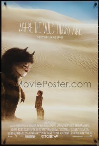 1c1482 WHERE THE WILD THINGS ARE advance DS 1sh 2009 Spike Jonze, cool image of monster & little boy