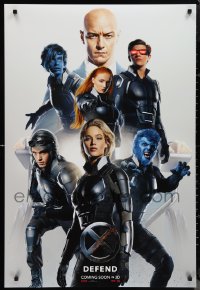1c1496 X-MEN: APOCALYPSE teaser DS 1sh 2016 Marvel Comics, Bryan Singer, cool cast image, Defend!