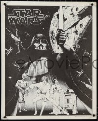 1c0157 STAR WARS 4 18x22 commercial posters 1993 Lucas sci-fi epic, Craft Master, Harley Copic art!