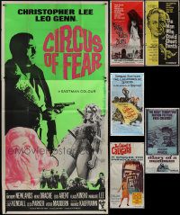 1d0816 LOT OF 6 FOLDED HORROR THREE-SHEETS 1950s-1970s great images from a variety of movies!