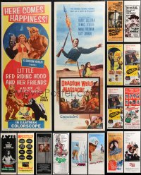 1d0885 LOT OF 16 MOSTLY UNFOLDED INSERTS 1950s-1980s great images from a variety of movies!