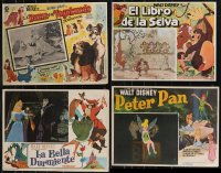 1d0164 LOT OF 4 WALT DISNEY MEXICAN LOBBY CARDS 1960s-1980s great scenes from animated features!
